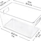 Clear Plastic Storage Bins 6 PCS Pantry Organizer Bins with Handle 