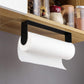 Black Paper Towel Holder Wall Mount under Cabinet Self Adhesive Paper Towel Rack