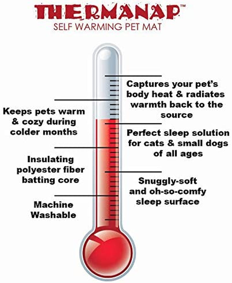 Thermanap Self Warming Cat Bed for Indoor Cats & Small Dogs