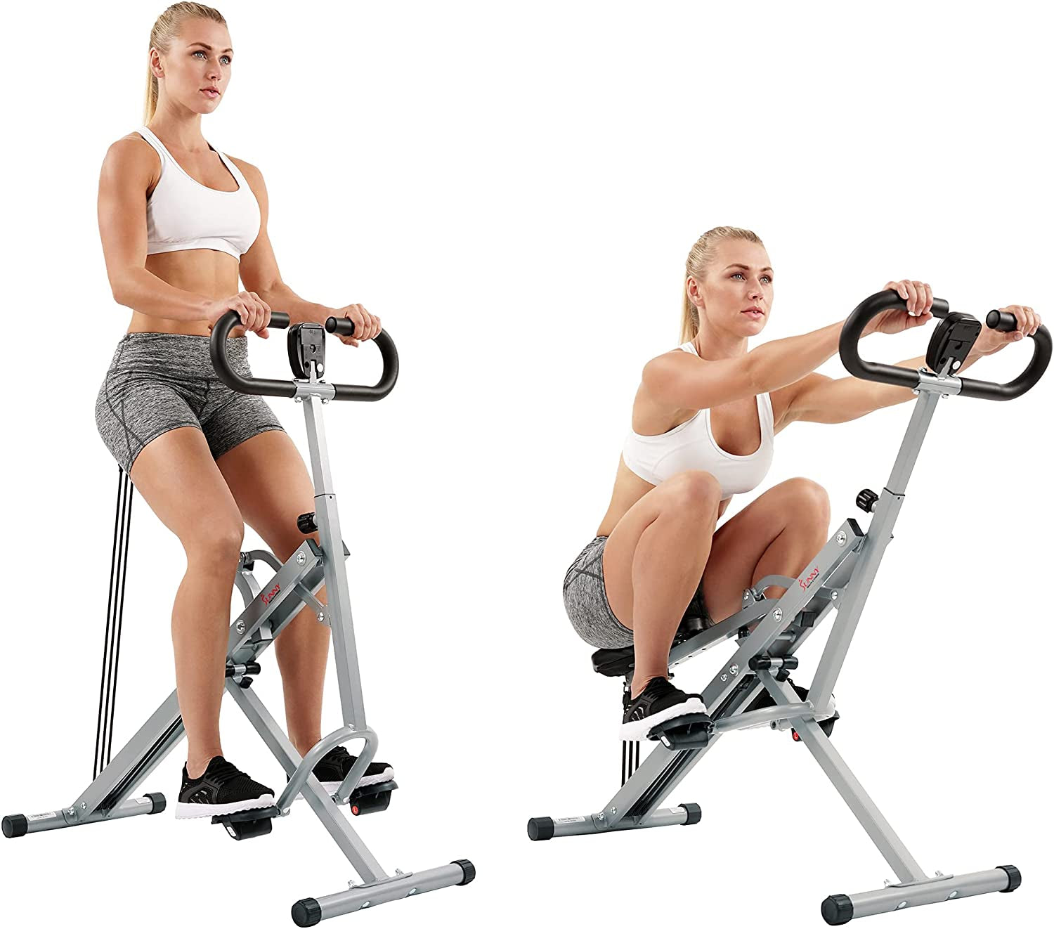 Row N Ride Squat Assist Trainer for Glutes & Legs Workout with Adjustable Resistance