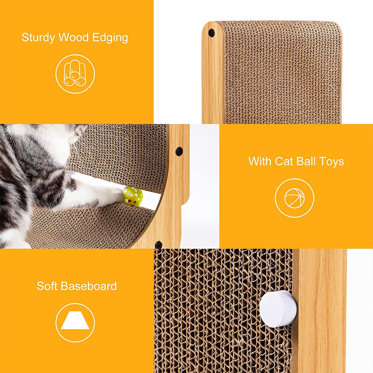  26.8 Inch Cat Scratchers for Indoor Cats Protecting Furniture 