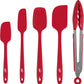 Silicone Spatula Set 4 Rubber Spatulas 600°F Heat Resistant