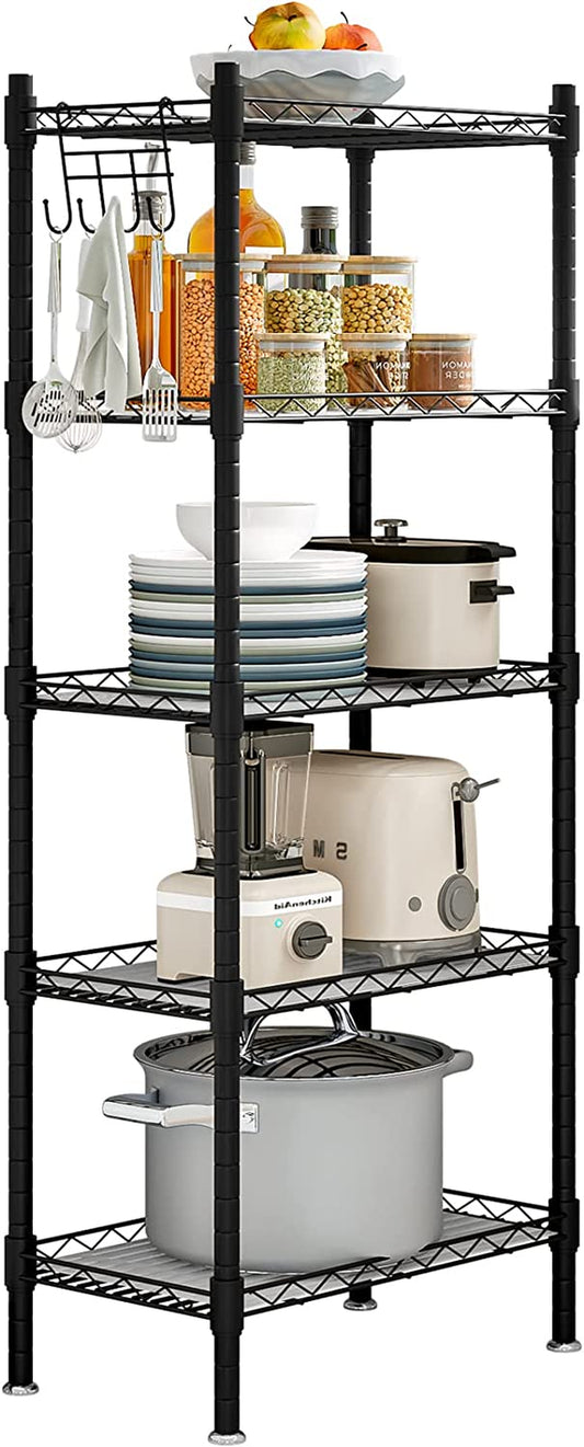 Shelf 5 Wier Metal Storage Rack Shelving Unit Organizer 