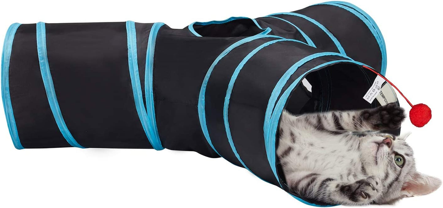 Tunnels for Indoor Cat Kitty Bored Peek Hole Toy Ball 