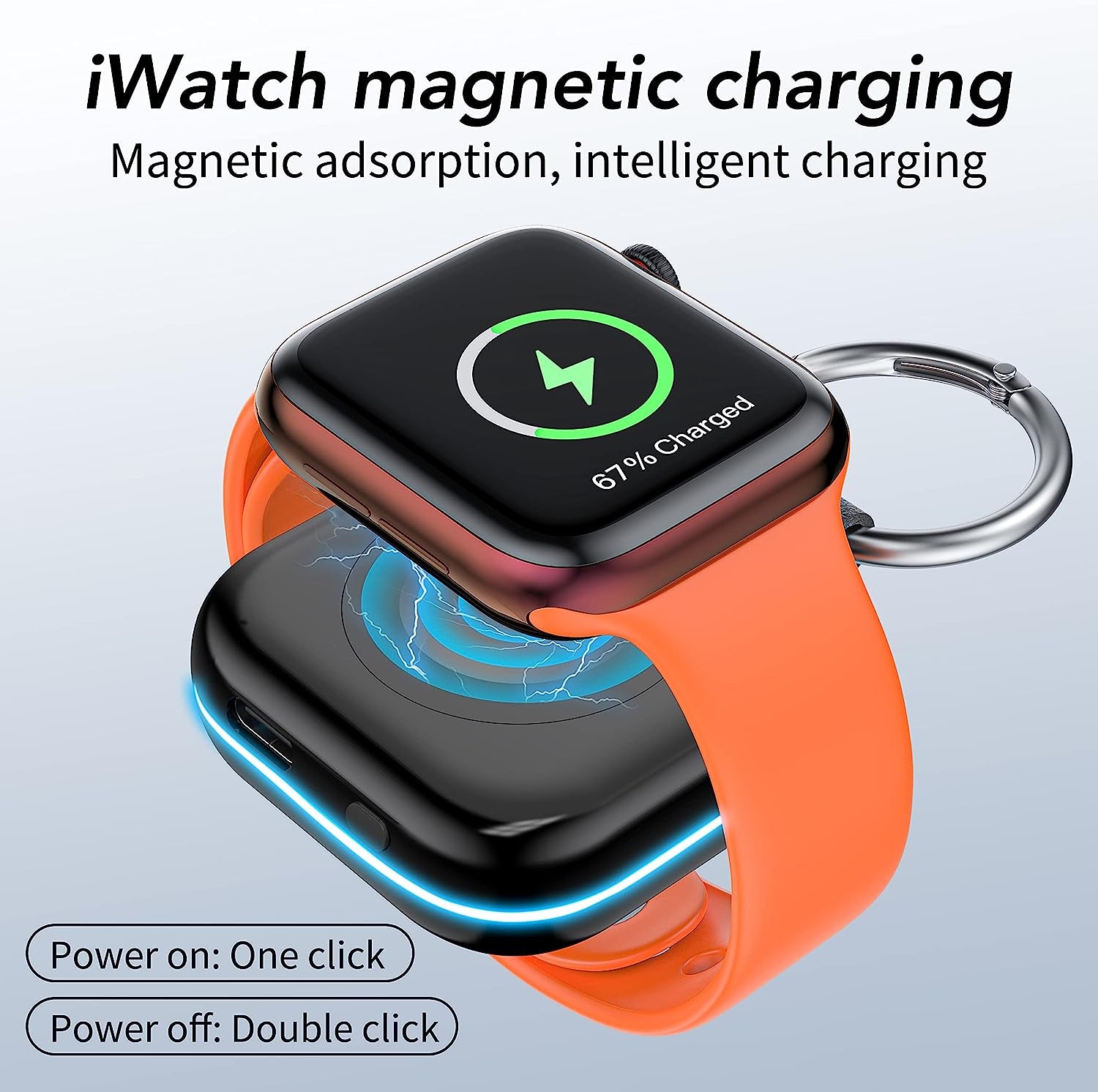 Portable Charger for Apple Watch Wireless Magnetic Iwatch Charger 1200Mah Power Bank