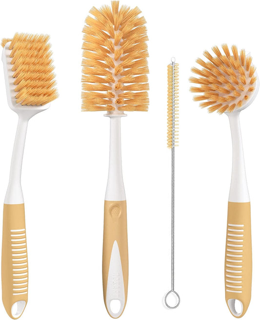 Dish Brush Set of 4 with Bottle Water Brush Dish Scrub Brush Scrubber Brush