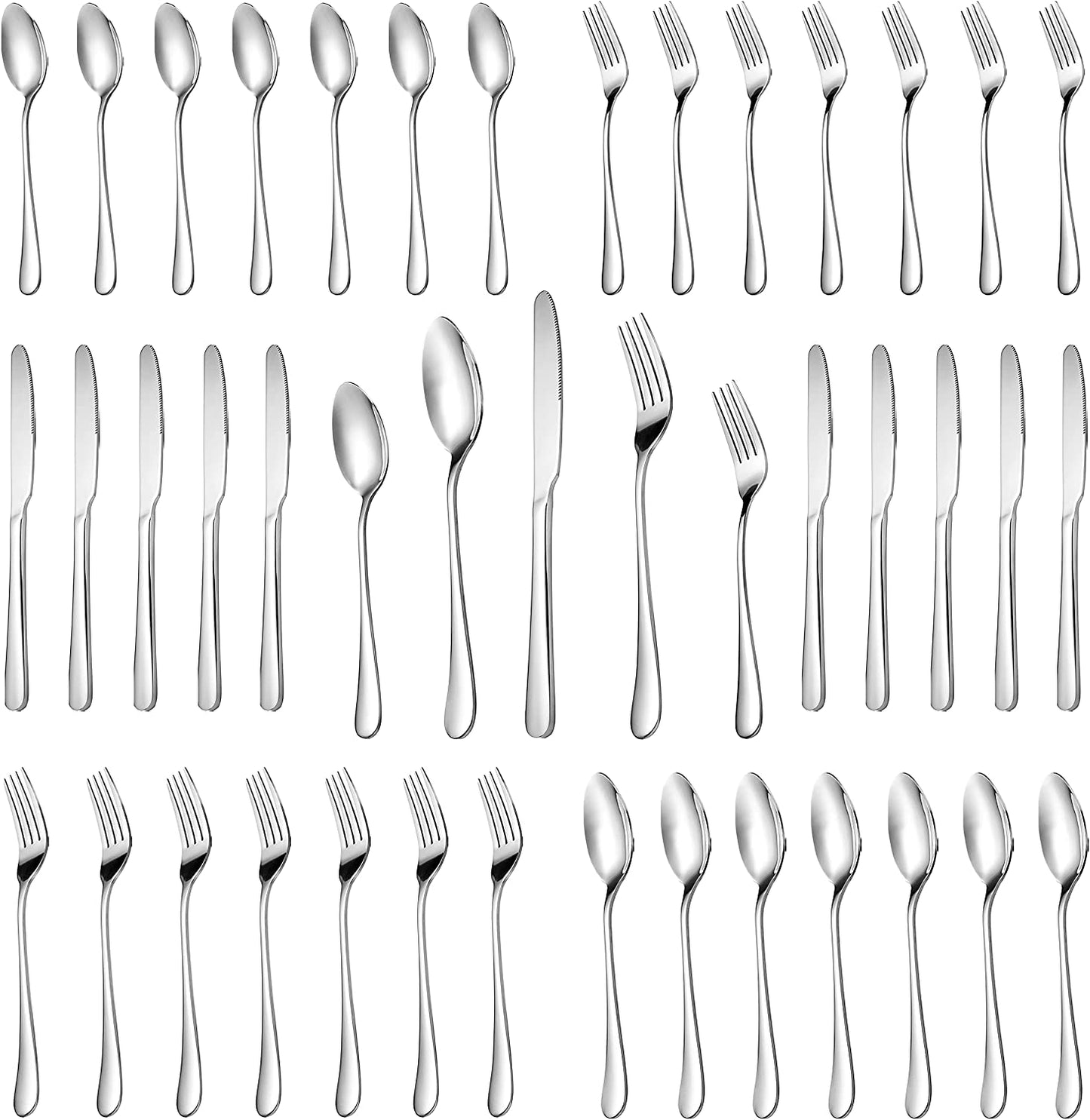 30 Pcs Silverware Set Service for 6 Premium Stainless Steel Flatware Set