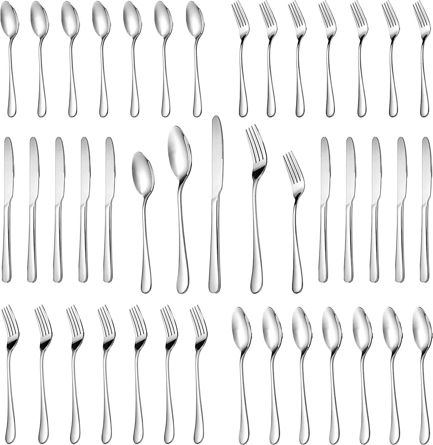 30 Pcs Silverware Set Service for 6 Premium Stainless Steel Flatware Set