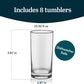  Durable Heavy Base Drinking Glasses Lead Free Tall Water 