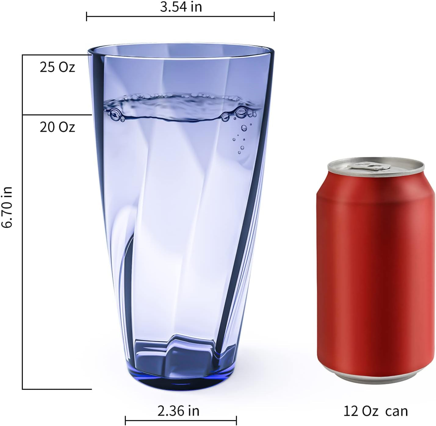 Unbreakable Plastic Cups Plastic Highball Drinking Glasses Tumbler Large Water Tumbler Set