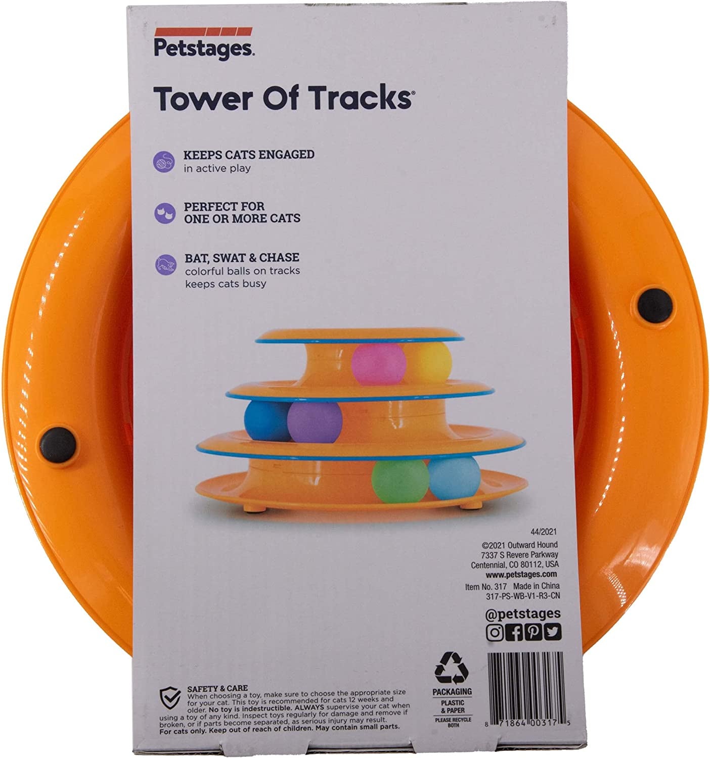 Tracks Interactive 3 Tier Cat Track Toy with Spinning 