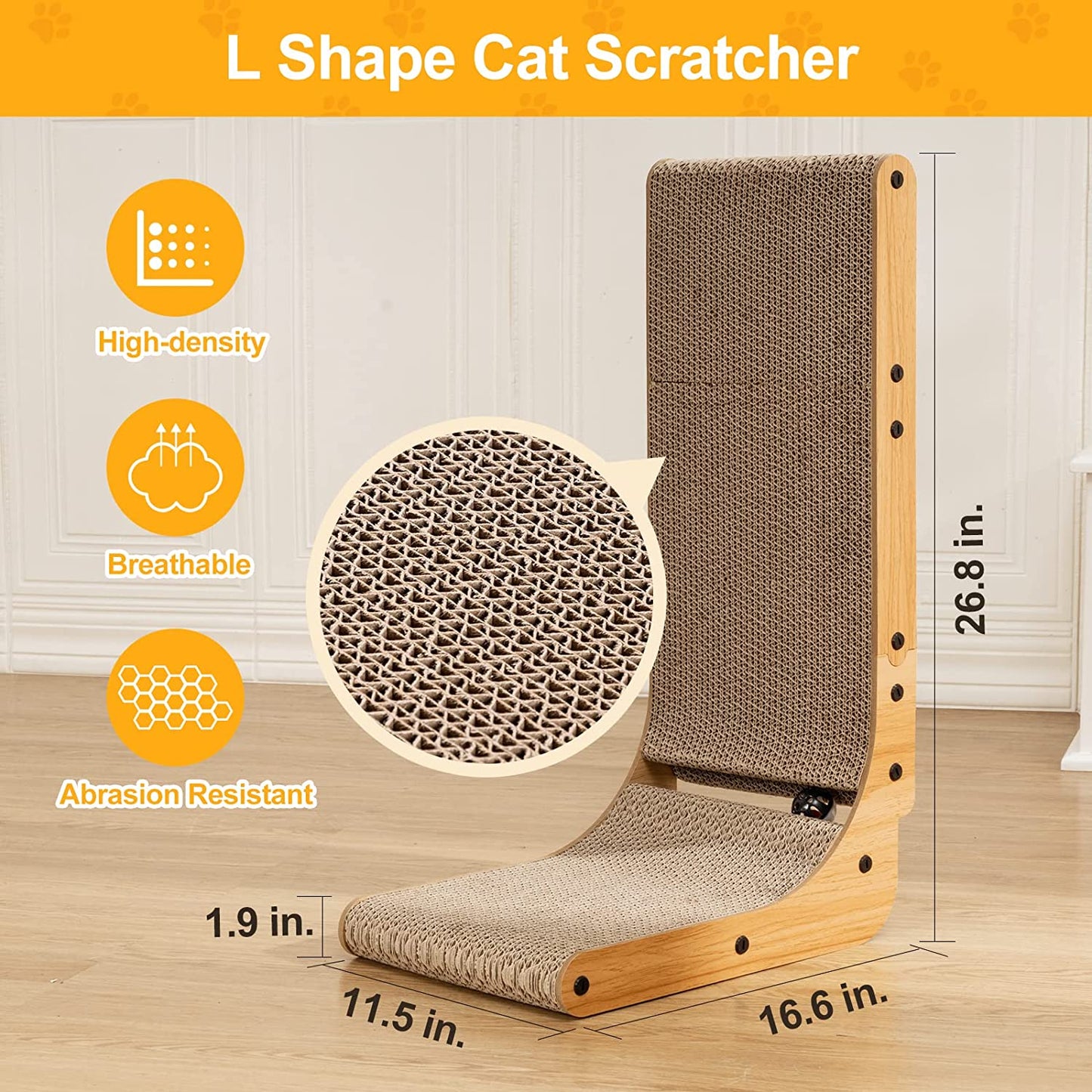  26.8 Inch Cat Scratchers for Indoor Cats Protecting Furniture 