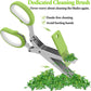 Herb Scissors Set  Kitchen Herb Shears Cutter with 5 Blades and Cover Sharp 