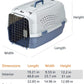  2 Door Top Load Hard Sided Dogs Cats Pet Travel Carrier 