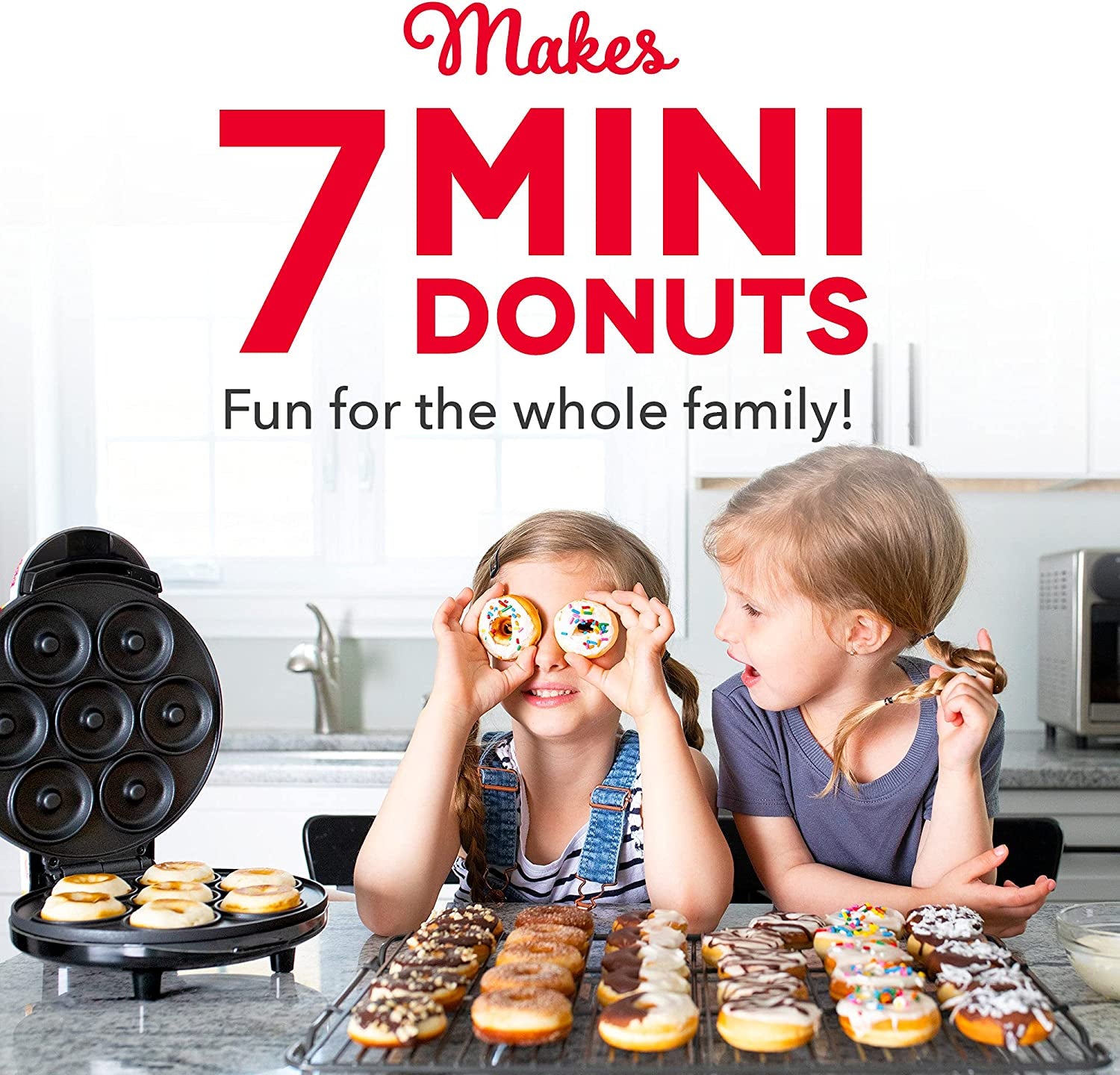 Mini Donut Maker Machine for Kid-Friendly Breakfast Snacks Desserts More