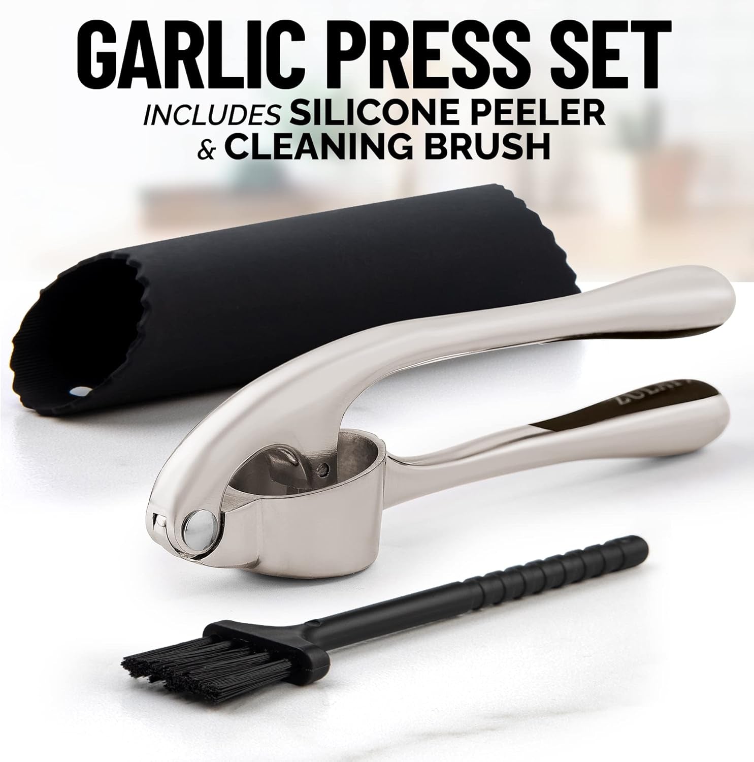  Rust Proof & Dishwasher Safe Professional Garlic Mincer