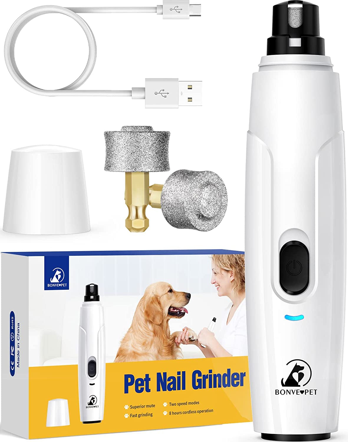 Nail Grinder for Dogs Upgraded Dog Nail Trimmers Super Quiet