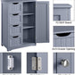 Bathroom Floor Cabinet Freestanding Storage Organizer Unit Kitchen Cupboard 