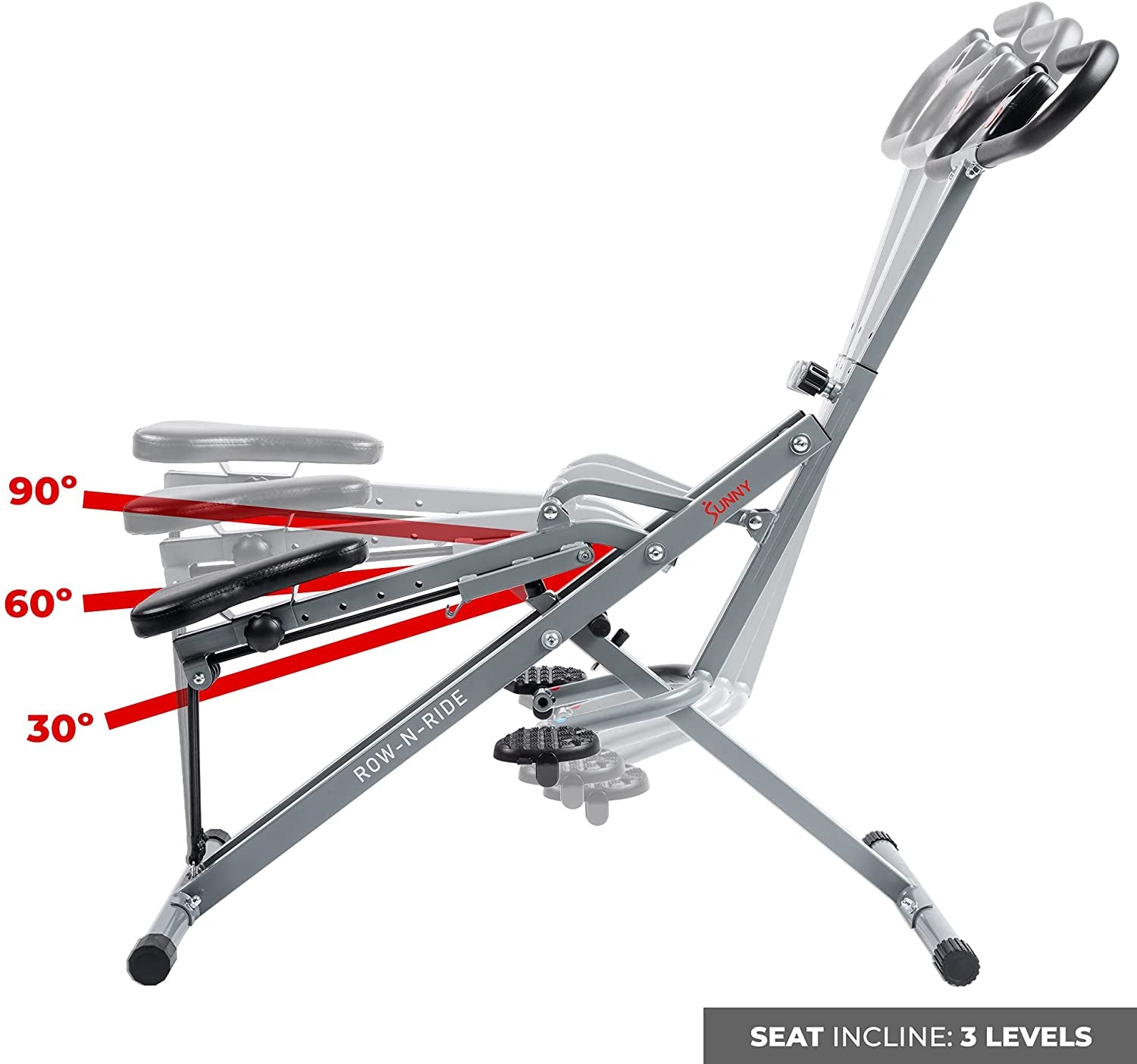 Row N Ride Squat Assist Trainer for Glutes & Legs Workout with Adjustable Resistance