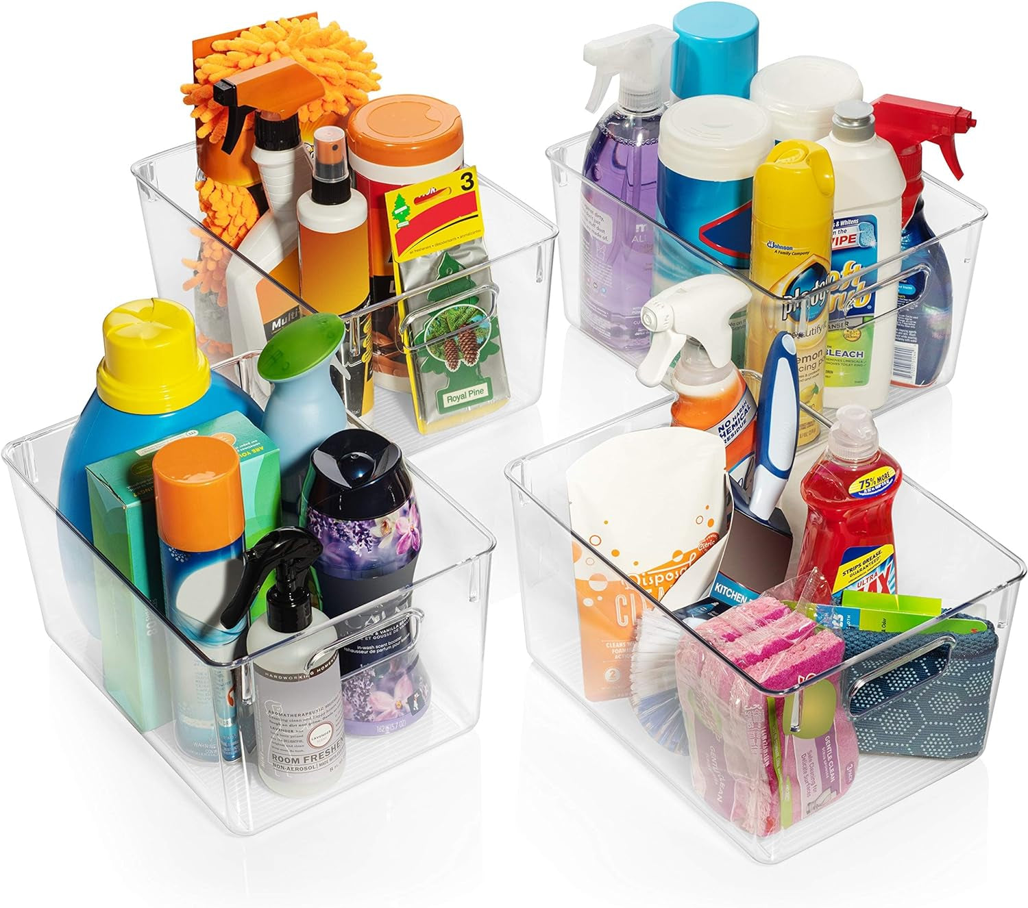 Clear Plastic Storage Bins Pantry Organizers & Storage Containers Cabinet