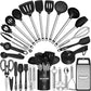 Kitchen Utensils Set 34 Pcs Silicone Cooking Utensils Set for Nonstick Cookware