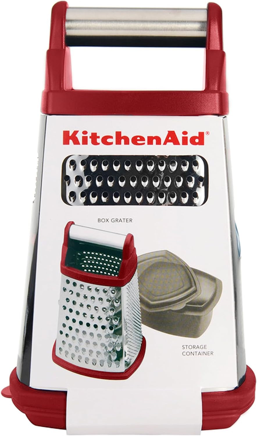 Gourmet 4 Sided Stainless Steel Box Grater for Fine Medium and Coarse Grate and Slicing