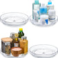 2 Pack 9 Inch Clear Non-Skid Lazy Susan Organizers Turntable Rack for Kitchen 