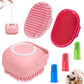 3PCS Dog Bath Brush  Dog Shampoo Brush  Dog Scrubber for Bath 