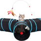 Tunnels for Indoor Cat Kitty Bored Peek Hole Toy Ball 