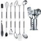 Cooking Utensil Set 13 Piece Stainless Steel Kitchen Tool Set with Holder