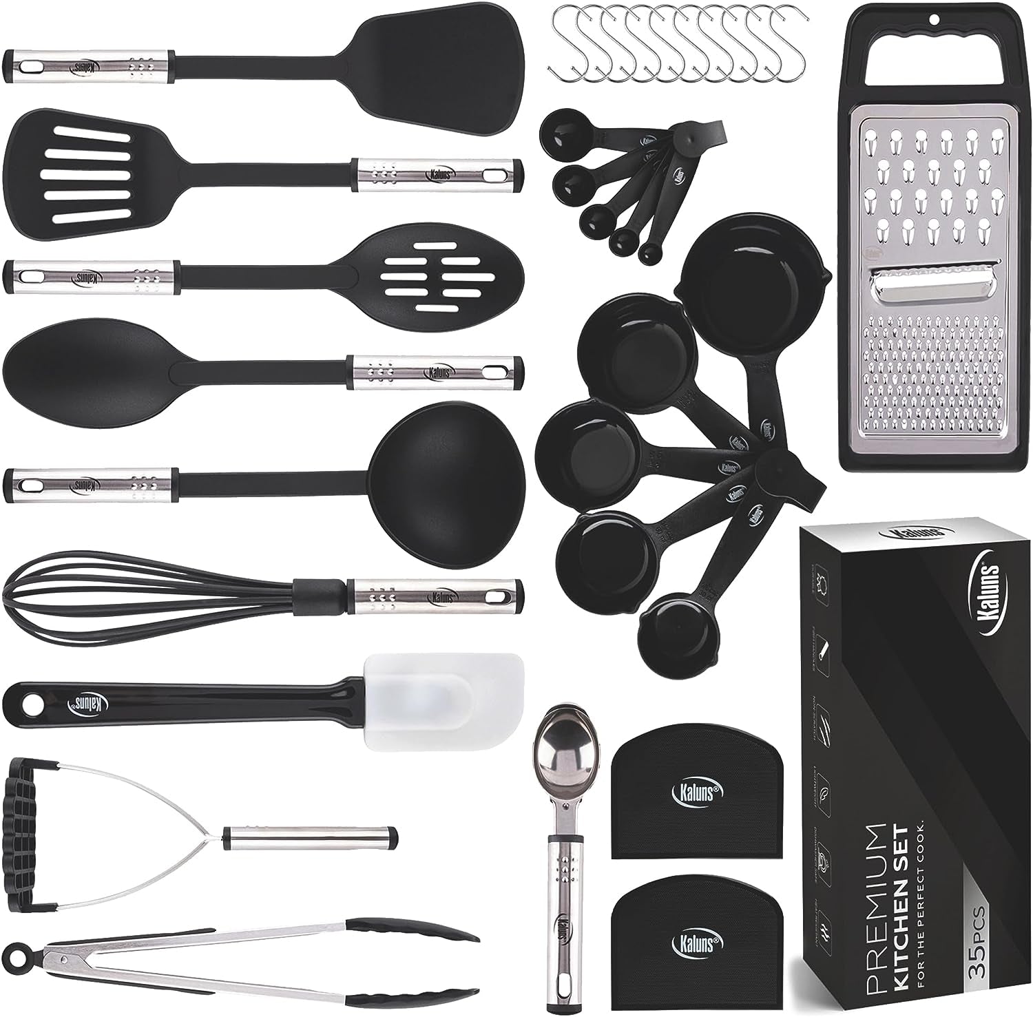 Kitchen Utensils Set 35 PCS Cooking Utensils Set Nonstick and Heat Resistant Nylon Stainless