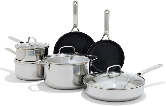 Agility Tri Ply Stainless Steel 13 Piece Kitchen Cookware Pots and Pans Set