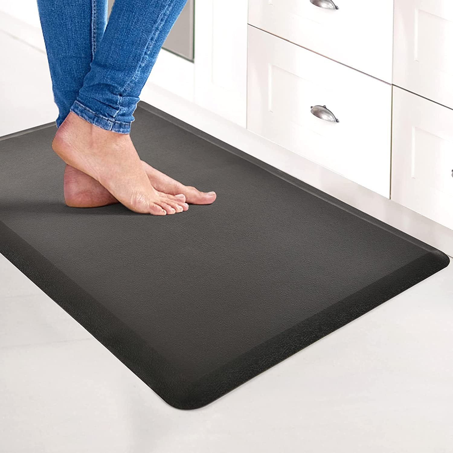 anti Fatigue Mat 1/2 Inch Cushioned Kitchen Mat  Non Slip Foam