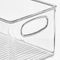 Plastic Kitchen Organizer  Storage Holder Bin with Handles for Pantry 