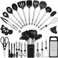 Kitchen Utensil Set-Silicone Cooking Utensils-33 Kitchen Gadgets & Spoons