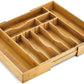 2.5 Deep Bamboo Drawer Organizer Expandable for Kitchen Silverware Drawer