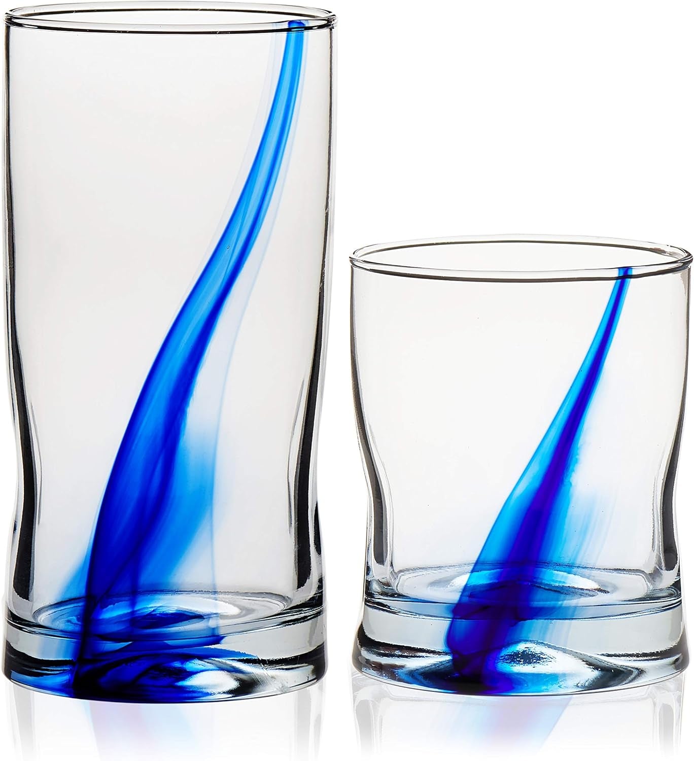 99104 Blue Ribbon Tumbler and Rocks Glass Set Set of 16 Piece