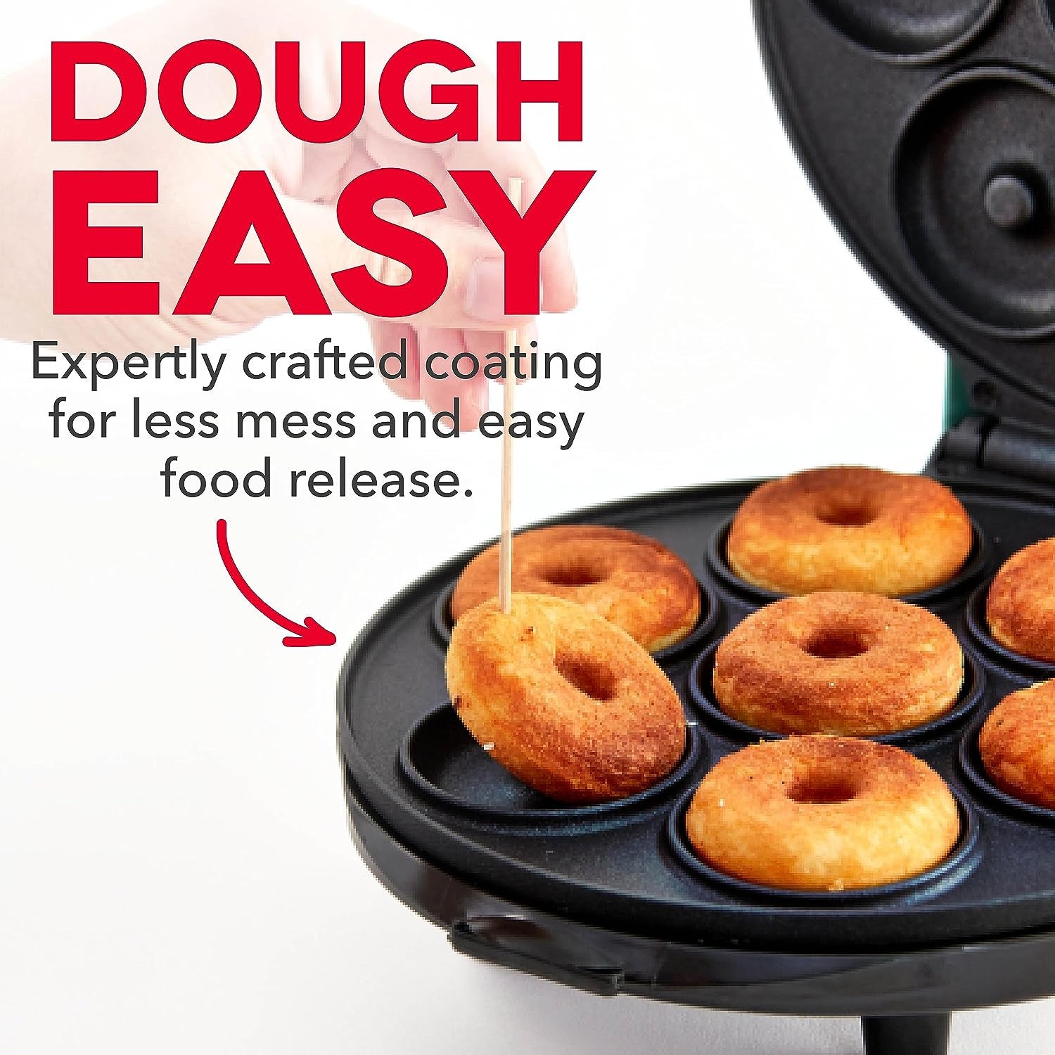 Mini Donut Maker Machine for Kid-Friendly Breakfast Snacks Desserts More