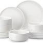 Plates and Bowls Sets12 Pieces Porcelain Dinnerware Sets Dishware Sets