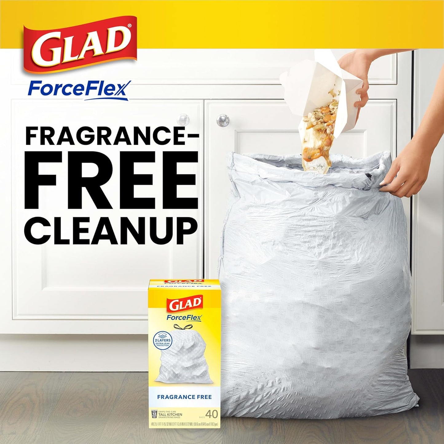 Trash Bags Forceflex Tall Kitchen Drawstring Garbage Bags 13 Gal Fragrance