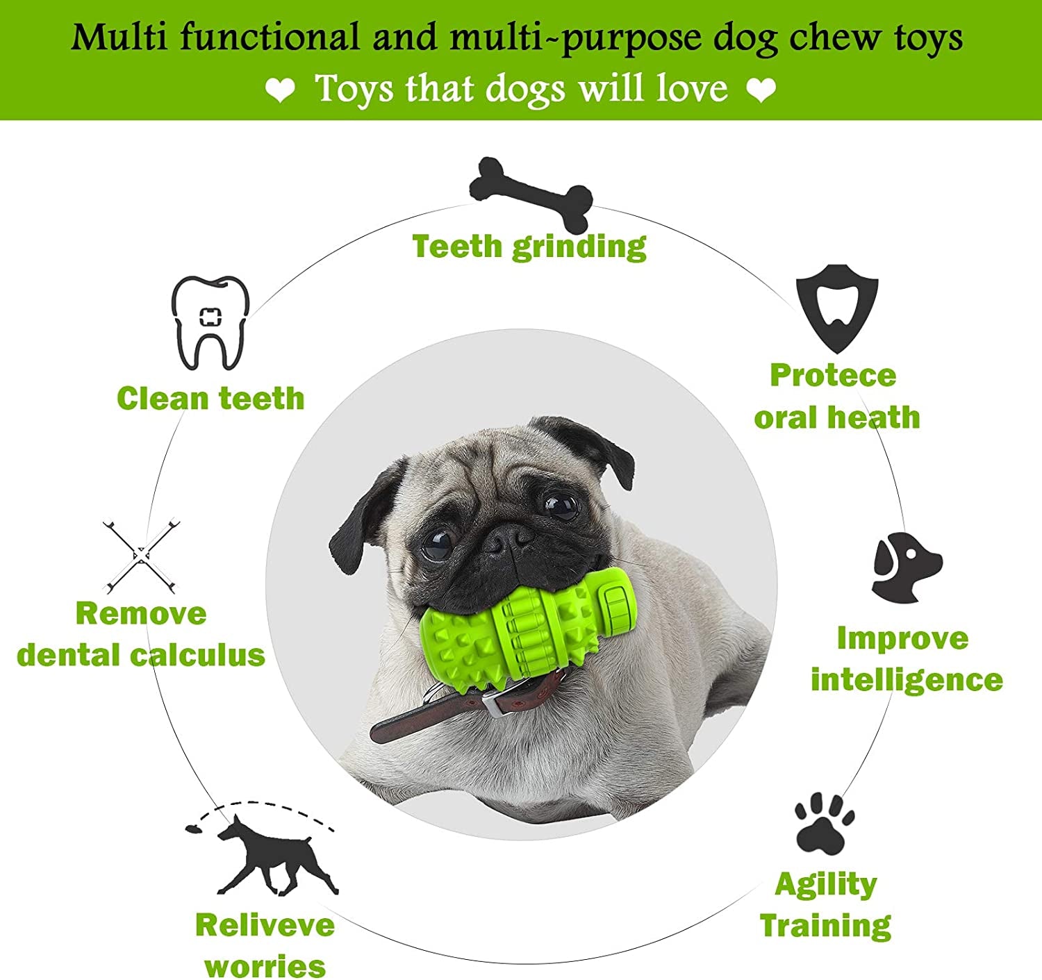  Large Medium Breed Aggressive Chewer Super Power Dog 