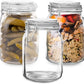 Set of 3 Glass Mason Jar with Lid1 Liter Airtight Glass Storage Container for Food