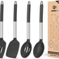 Pack of 4 Silicone Cooking Utensils Set Non Stick Large Solid Spatulas