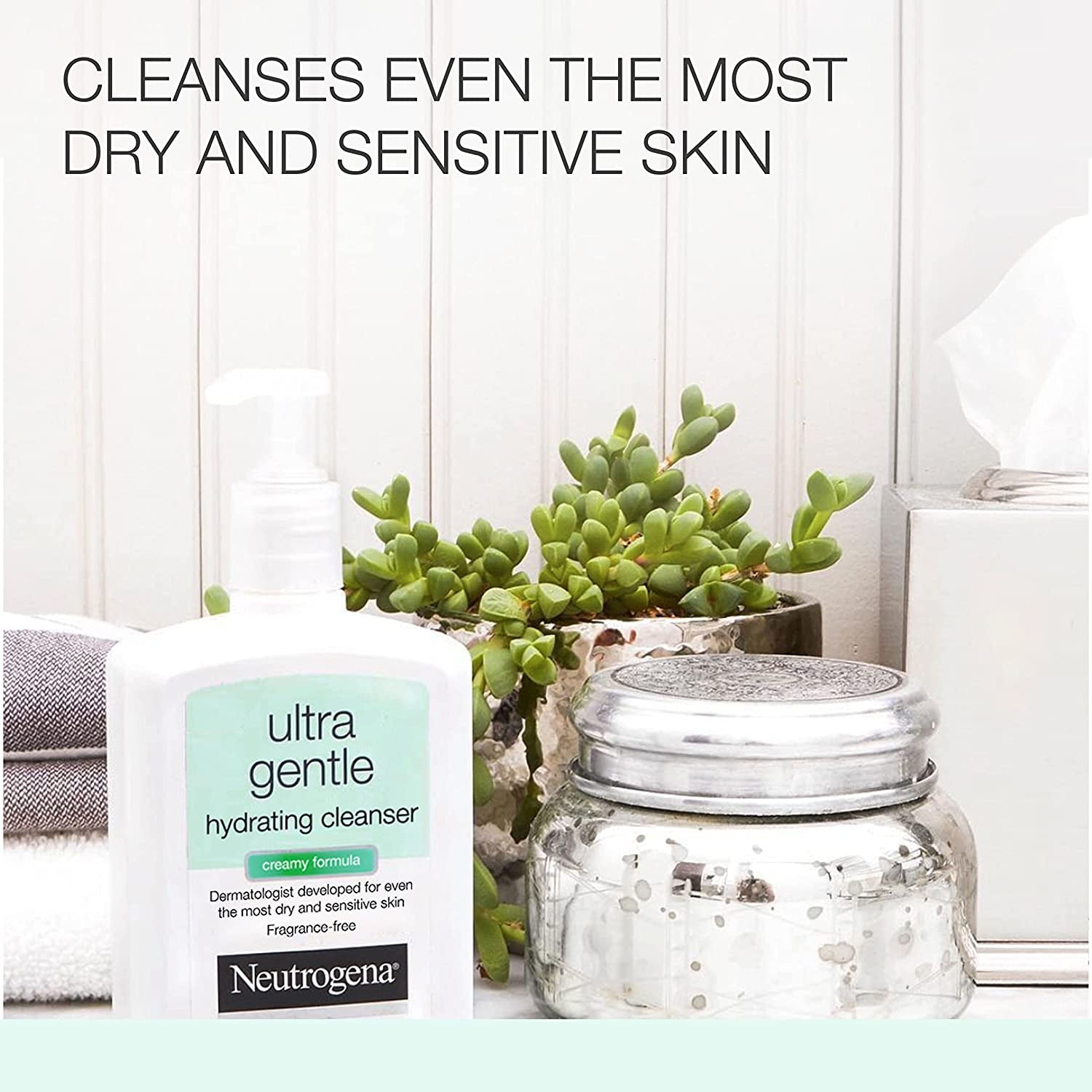 Ultra Gentle Hydrating Facial Cleanser Non Foaming Face Wash for Sensitive Skin