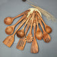 Wooden Spoons for Cooking10 Pcs Natural Teak Wooden Kitchen Utensils Set Wooden