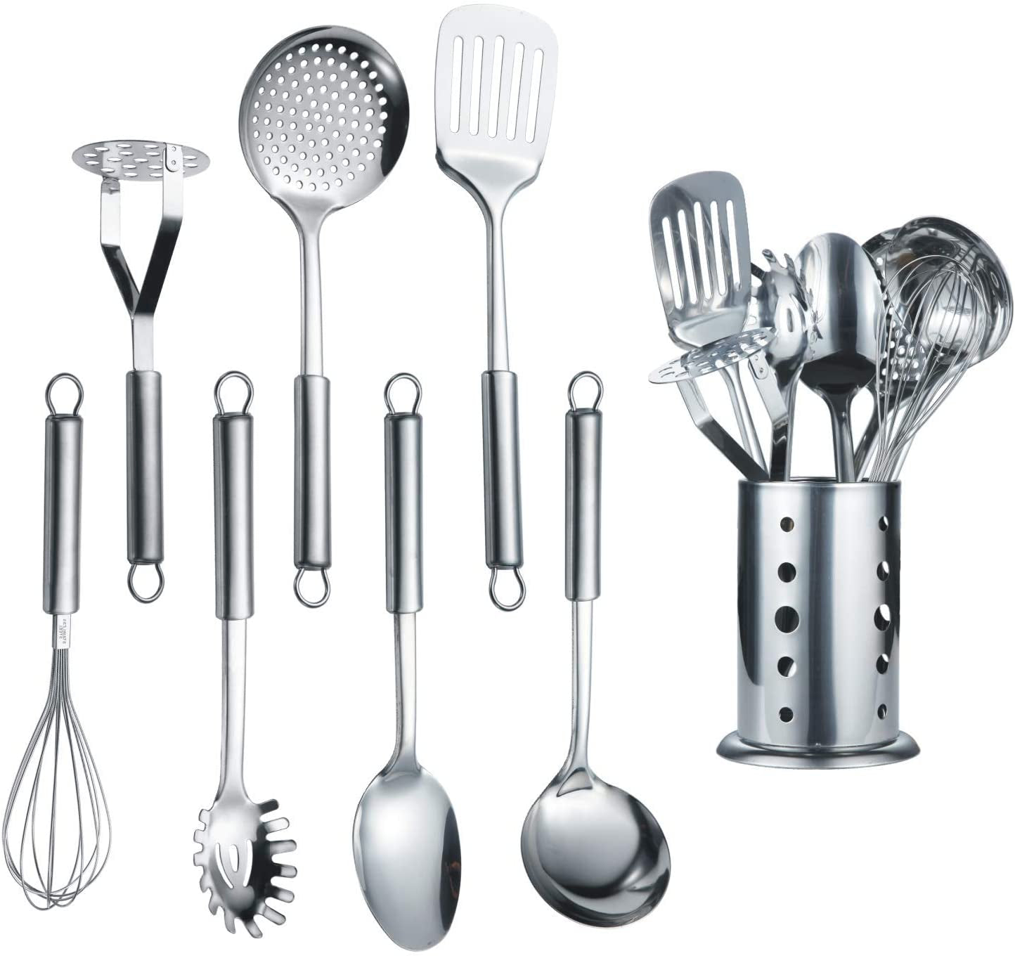 Cooking Utensil SStainless Steel Kitchen Tool Set with Stand