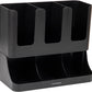 6 Compartment Upright Breakroom Coffee Condiment and Cup Storage Organizer