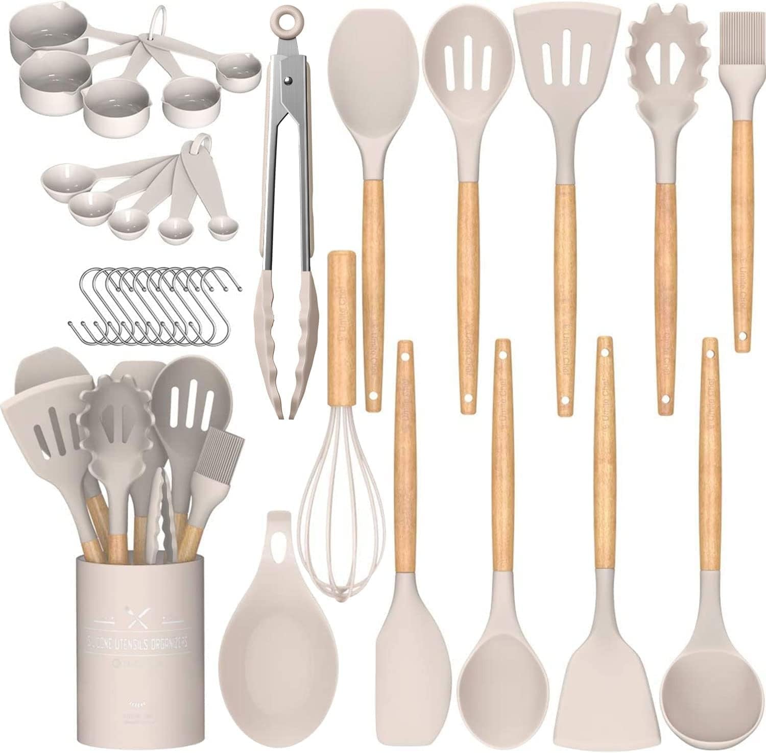   33 Pcs Non-Stick Silicone Cooking Kitchen Utensils Spatula  