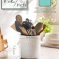 7.2 Extra Large Kitchen Utensil Holder  Farmhouse Utensil Holder for Countertop  