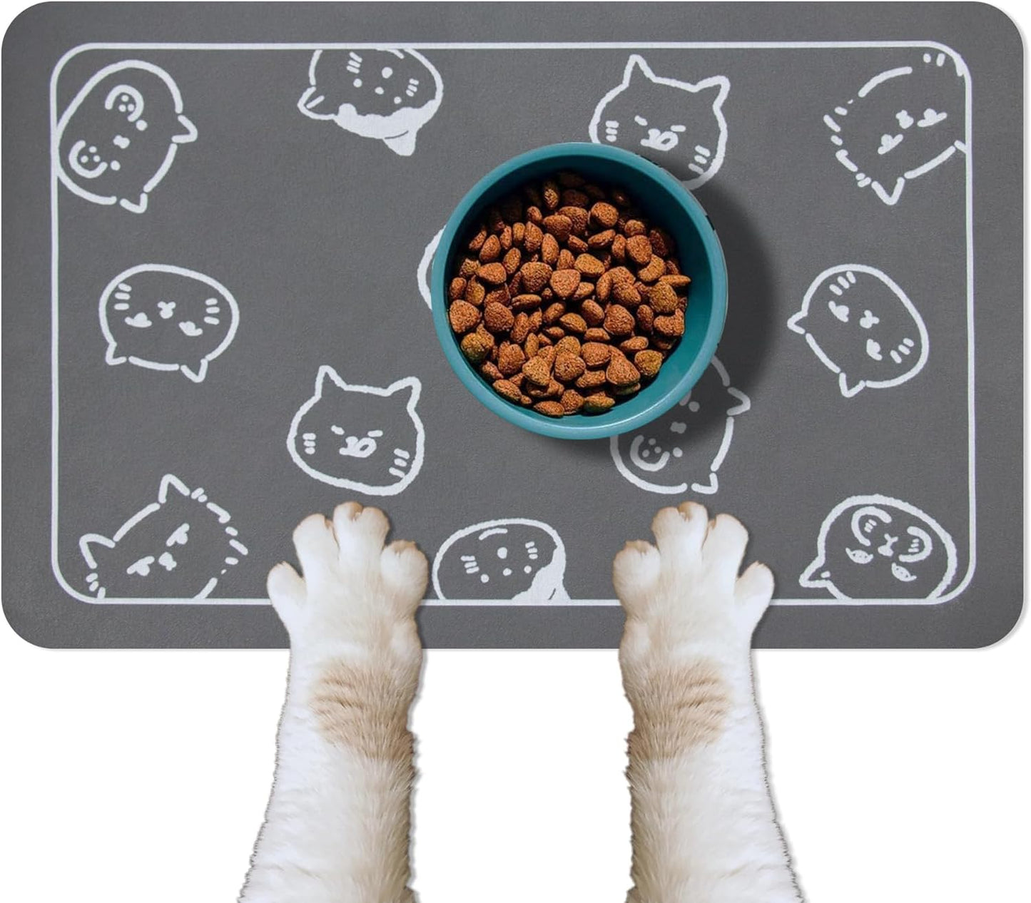  Cat Mat for Food and Water Cat Feeding Mat Pet Dog 